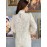 Mock Neck Ruffle Decor Blouse, Chic Long Sleeve Textured Blouse For Spring & Fall, Women's Clothing