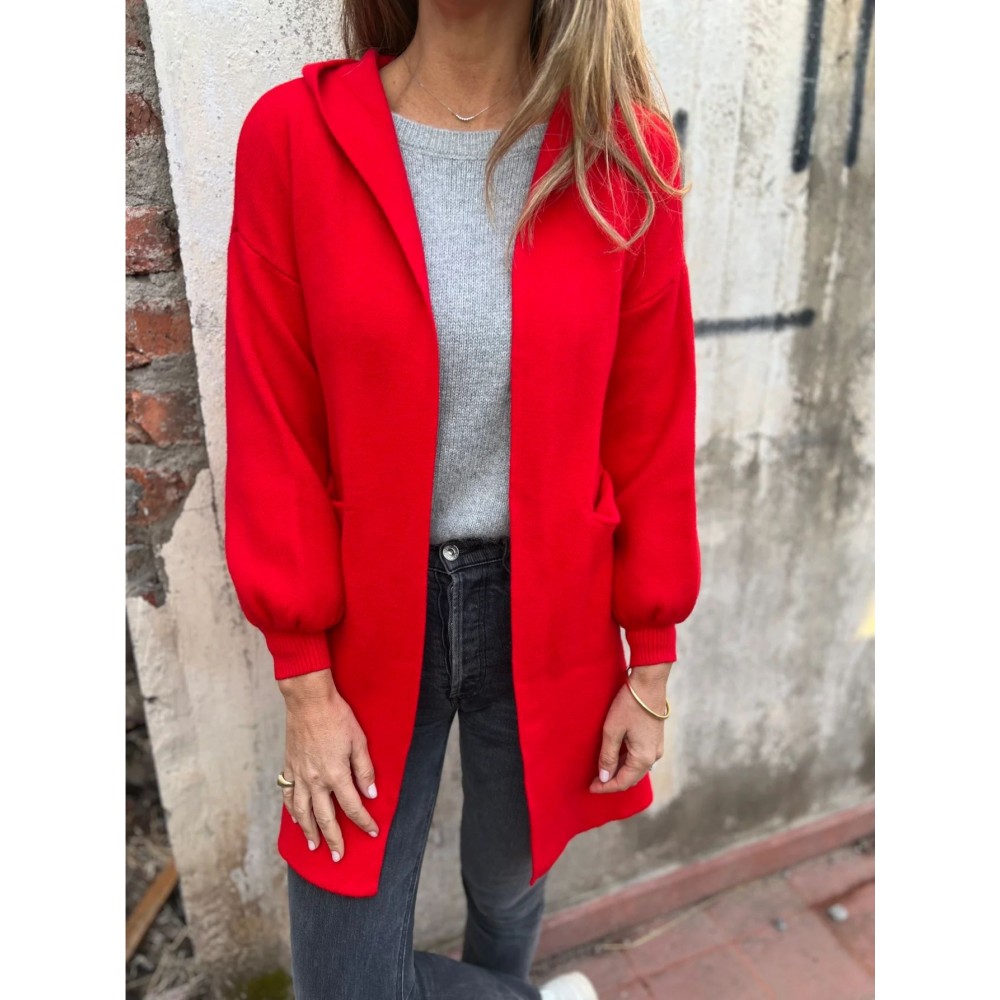Women's Fleece Hooded Jacket - Elegant Casual Winter Coat with Full-Length Pockets, Machine Washable Outerwear in Black, Brown, Grey, Navy, or Beige - Cozy Fall & Winter Outerwear for Everyday or Formal Events